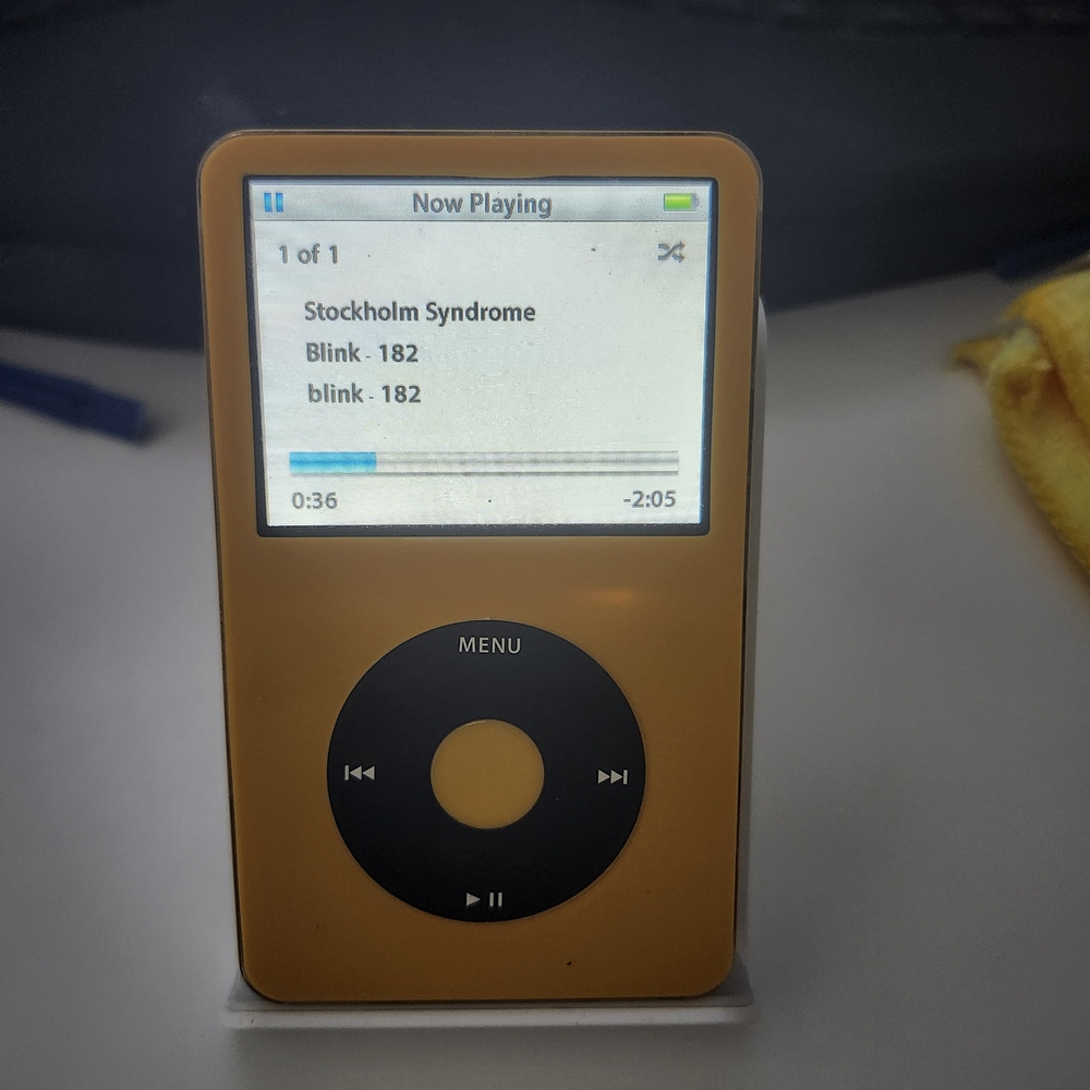 Apple iPod Classic 5th 5.5 Gen 256GB Mod | Orange Gold & Black Tested Working